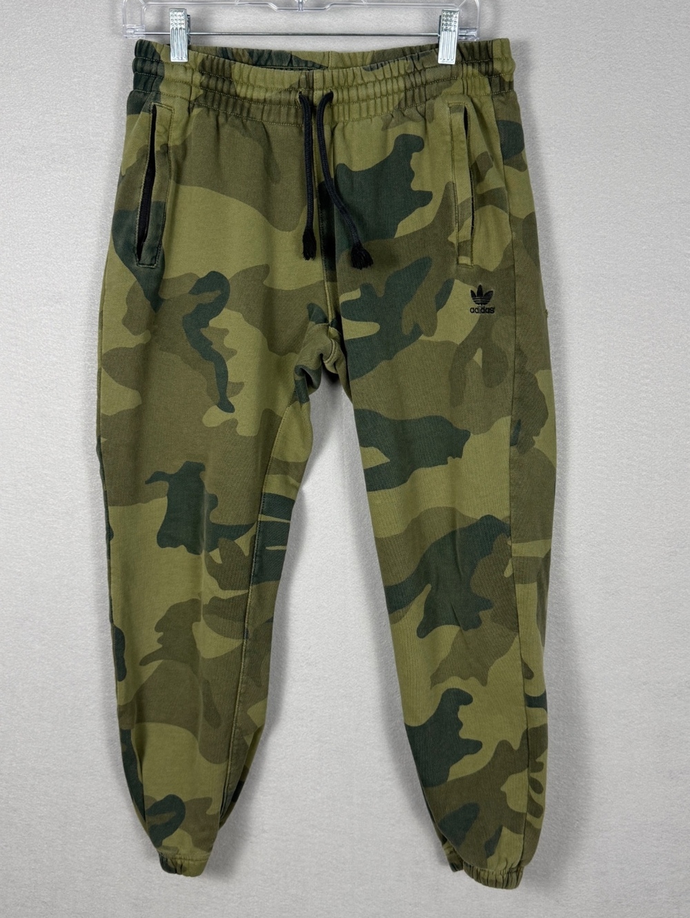 Adidas Mens M Camouflage Jogger Sweatpants Zippered Pockets